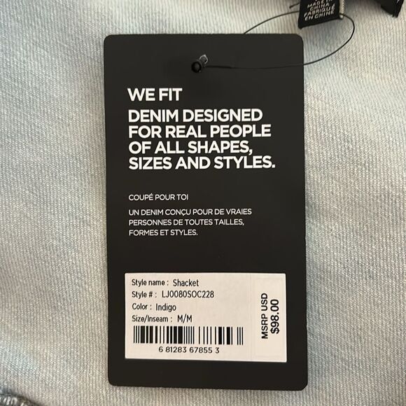 Silver Jeans Co. Women's Denim Jacket (Shacket), Medium, Washed Blue, NWT - Picture 12 of 12